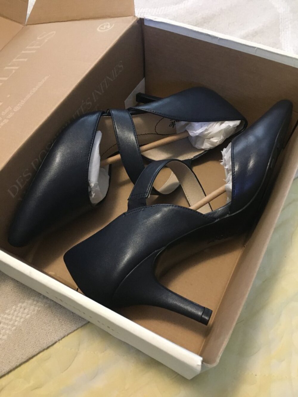 LifeStride Suki Asymmetrical Navy Blue Pump Heels 10W NWOT